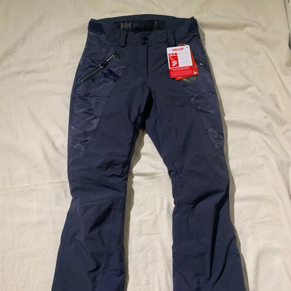 Helly Hansen Pants - HELLY HANSEN 65631 Cassady RECCO Ski Pant Graphite Blue